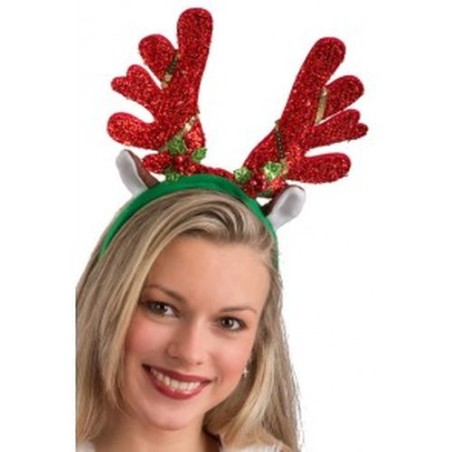 INGROSSO CERCHIETTO RENNA IN TESSUTO LUREX C/LUCI