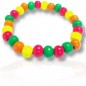 BRACCIALE PALLINE LEGNO FLUO COLOR EAN 08040367 INGROSSO COLLANE E BRACCIALI