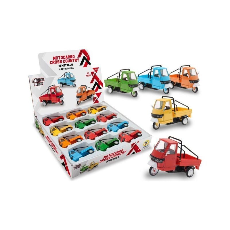MOTOCARRO IN METALLO RETROCARICA ASS EAN 8017967730378 INGROSSO MODELLINI AUTO A FRIZIONE