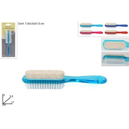 SPAZZOLA CON PIETRA POMICE COL ASS EAN 8034048480861 INGROSSO ACCESSORI IGIENE