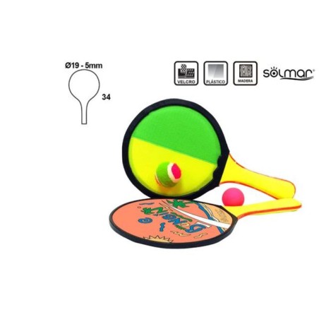 SET RACCHETTONI VELCRO D.19X34/0.5CM. G EAN 8430373161558 INGROSSO GIOCHI MARE