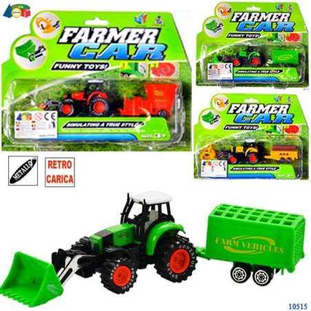 SET TRATTOREPALA RIMORCHIO RETRORICARICA EAN 8057438024230 INGROSSO GIOCHI DA EDICOLA