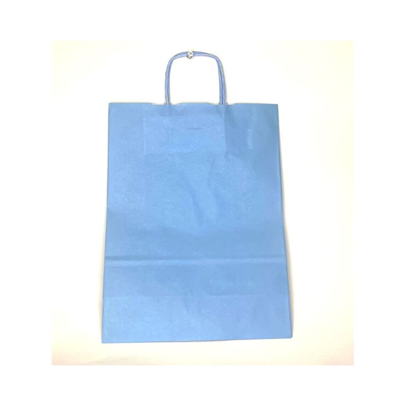 SHOPPER CARTA 24X31 AZZURRO C.25 EAN 8010598622234 INGROSSO SACCHETTI E SHOPPER REGALO