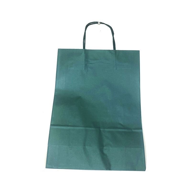 SHOPPER CARTA 27X36 VERDE BOSCO C.25 EAN 8010598625303 INGROSSO SACCHETTI E SHOPPER REGALO