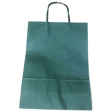 SHOPPER CARTA 27X36 VERDE BOSCO C.25 EAN 8010598625303 INGROSSO SACCHETTI E SHOPPER REGALO