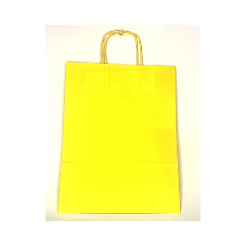 SHOPPER CARTA 36X41 GIALLO C.25 EAN 8010598632394 INGROSSO SACCHETTI E SHOPPER REGALO