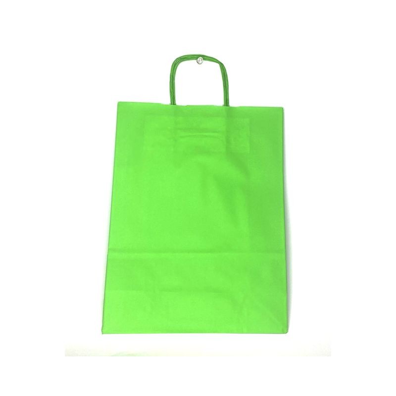 SHOPPER CARTA 36X41 VERDE C.25 EAN 8010598626393 INGROSSO SACCHETTI E SHOPPER REGALO