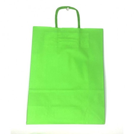 SHOPPER CARTA 36X41 VERDE C.25 EAN 8010598626393 INGROSSO SACCHETTI E SHOPPER REGALO