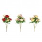 BOUQUET ROSE+MARGHER. 15F CM.52 EAN 802178585606 INGROSSO FIORI FINTI D'ARREDO