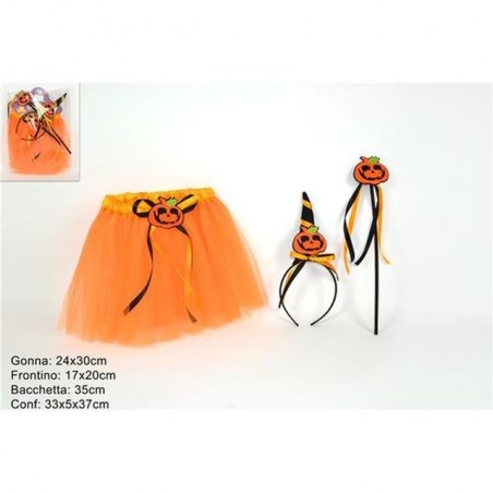 GONNA HALLOWEEN C/FRONTINO E BACCHETTE EAN 8053482022314 INGROSSO SET TRAVESTIMENTI HALLOWEEN