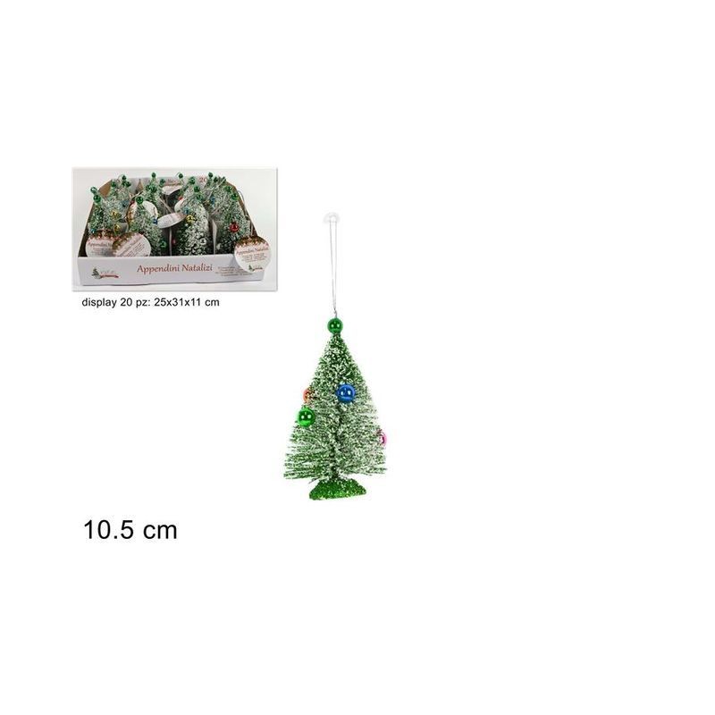 ALBERELLO 10CM C/PALLINE COLORATE VERDE EAN 8033113772191 INGROSSO ALBERI DI NATALE