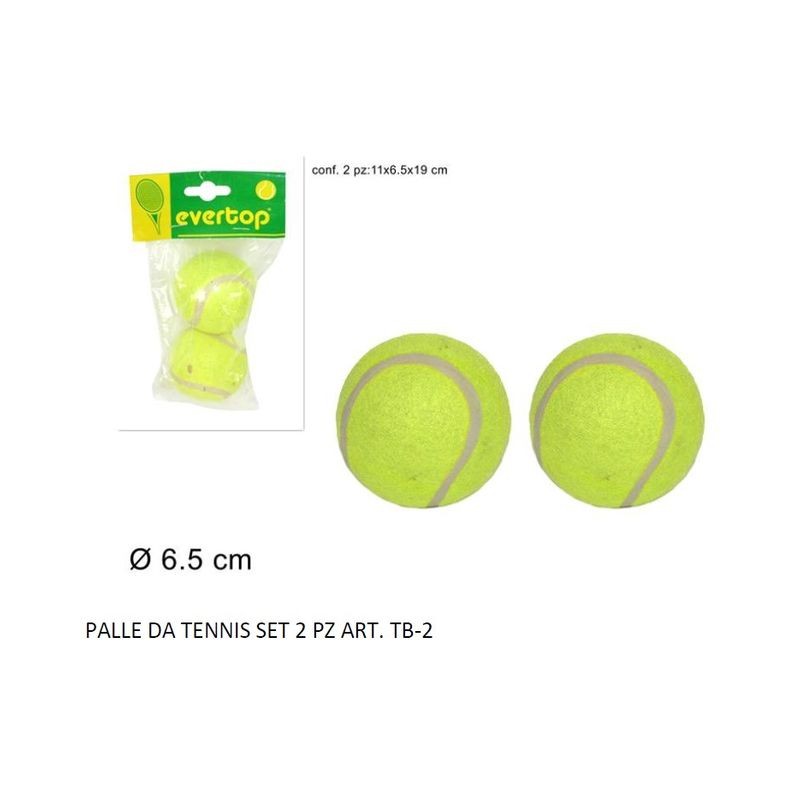 PALLE DA TENNIS SET 2 PZ EAN 8034048325988 INGROSSO TENNIS