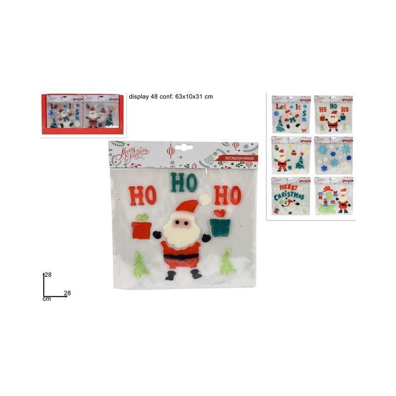 VETROFANIA NATALIZIA 6ASS EAN 8053482038780 INGROSSO VETROFANIE