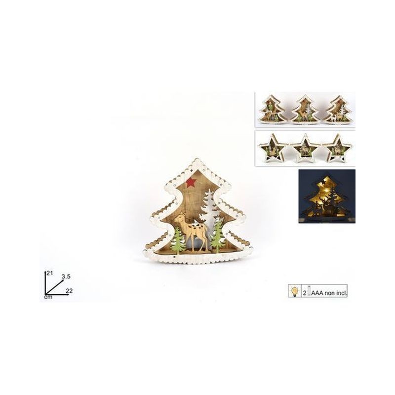 SCENARIO NATALIZIO RENNE C/LUCI BATT 6AS EAN 8053482085067 INGROSSO PAESAGGI E DECORAZIONI IN MOVIMENTO