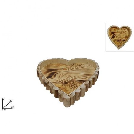 INGROSSO VASSOIO CUORE IN LEGNO