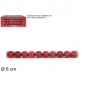 TUBO 10 PALLINE 6 CM 3 MOD. DISP ROSSO EAN 8033113269585 INGROSSO PALLINE DI NATALE E PUNTALI