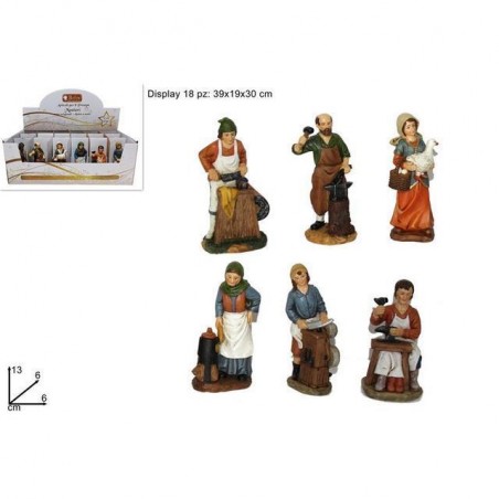 MESTIERI 13 CM 6ASS EAN 8033113296390 INGROSSO PERSONAGGI PER IL PRESEPE E ANIMALI