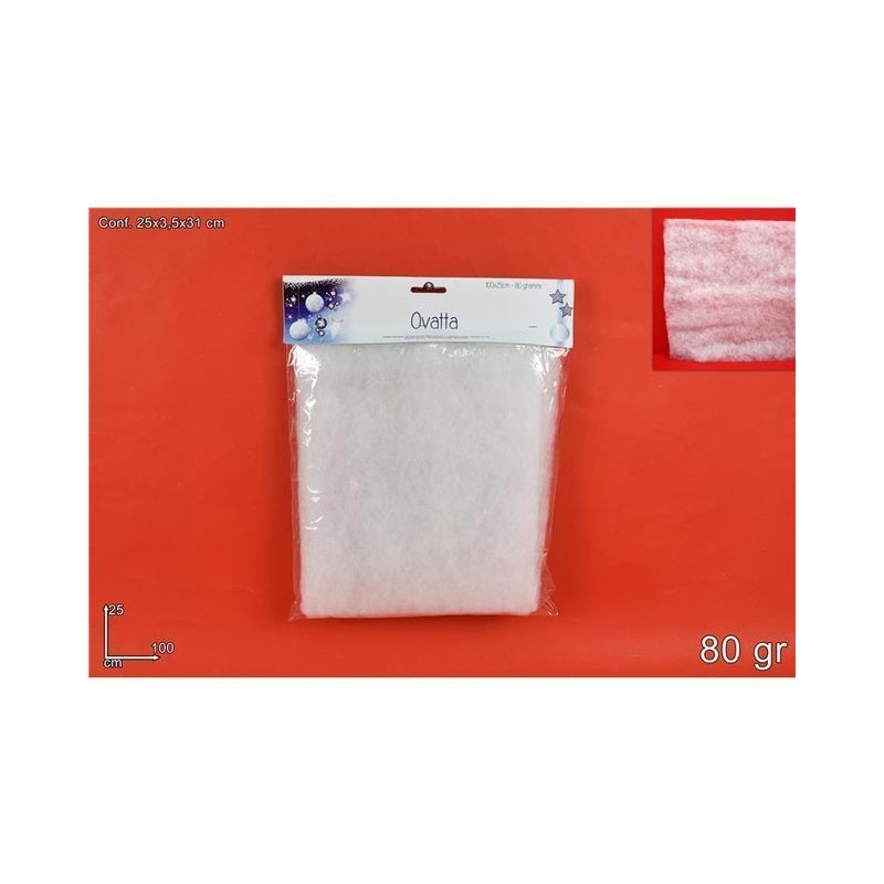 TAPPETO NEVE OVATTA 100X25CM 80GR EAN 8033113334450 INGROSSO ARTICOLI DECORAZIONI NATALIZIE