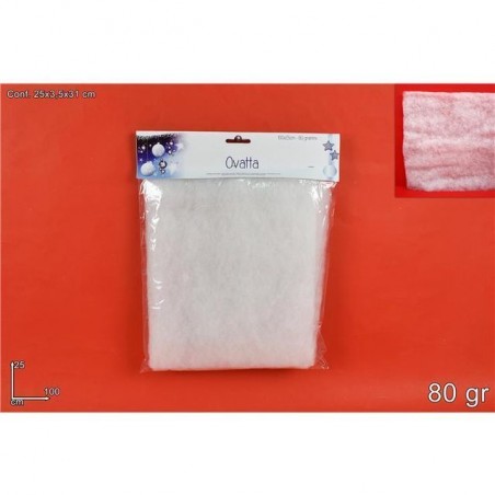 TAPPETO NEVE OVATTA 100X25CM 80GR EAN 8033113334450 INGROSSO ARTICOLI DECORAZIONI NATALIZIE