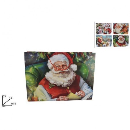 BUSTA REGALO BABBO NATALE 45,5X33X12CM EAN 8033113625305 INGROSSO SACCHETTI E SHOPPER NATALIZI