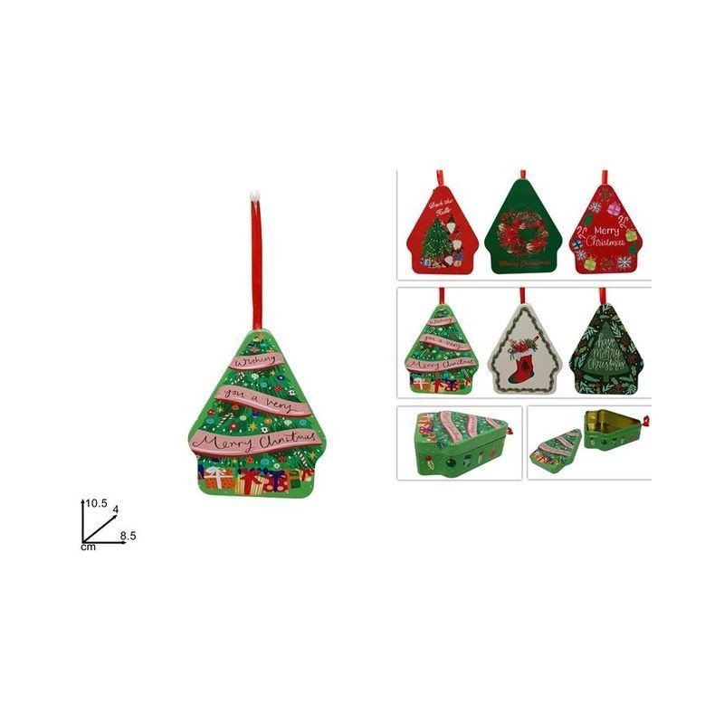 BARATTOLO CASA DI NATALE IN LATTA ASS EAN 8053482180854 INGROSSO BARATTOLI NATALIZI