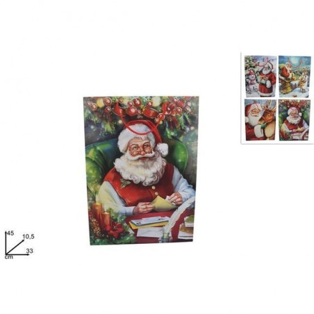BUSTA REGALO BABBO NAT CLAS. 33X45X10,5 EAN 8033113625237 INGROSSO SACCHETTI E SHOPPER NATALIZI
