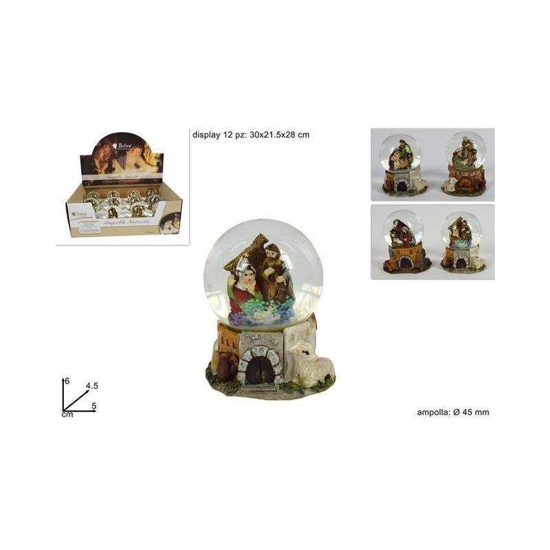 AMPOLLA 45MM C/NATIVITA SCENARIO NATALIZ EAN 8033113675508 INGROSSO OGGETTISTICA NATALIZIA