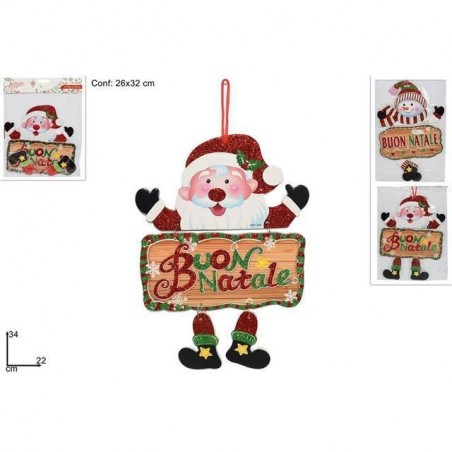 APPENDINO PERS. NATALIZIO BUON NATALE AS EAN 8033113883682 INGROSSO APPENDINI NATALIZI