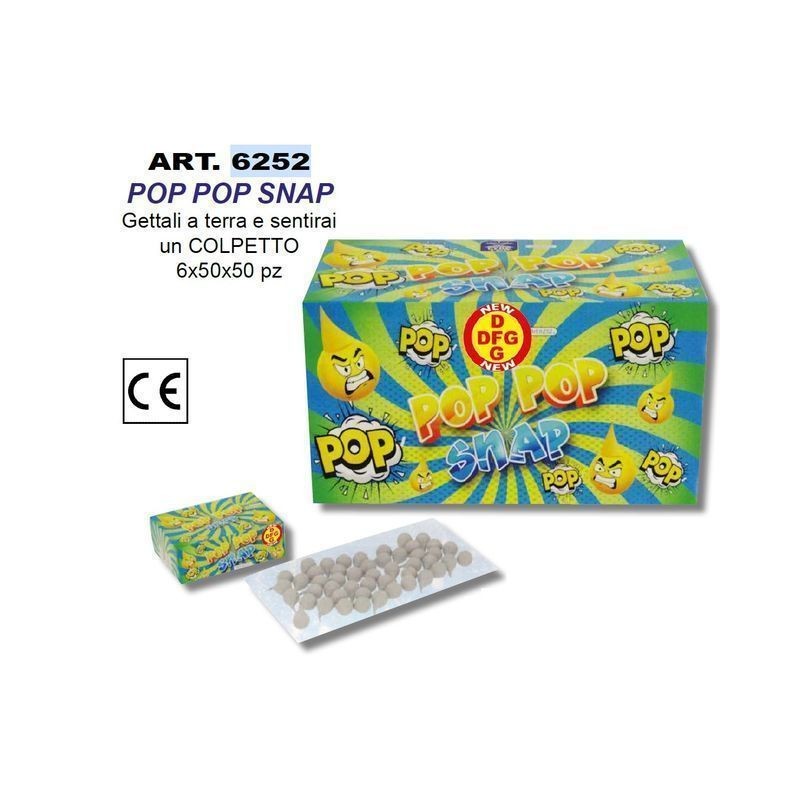 POP POP SNAP PZ.50 C.50 EAN 6067071876266 INGROSSO PETARDI