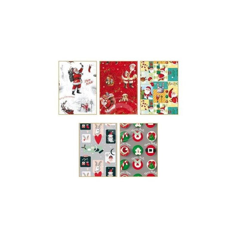 CARTA REGALO NATALE 100X140 C.50 EAN 8009162313401 INGROSSO BUSTE E CARTA REGALO NATALIZIA