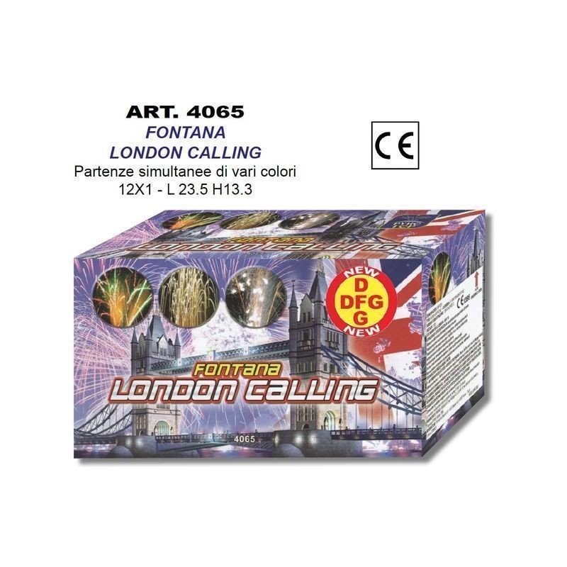 FONTANA LONDON CALLING CM.13,3X23,5 C.12 EAN 6067079674338 INGROSSO FONTANE FUOCHI D'ARTIFICIO