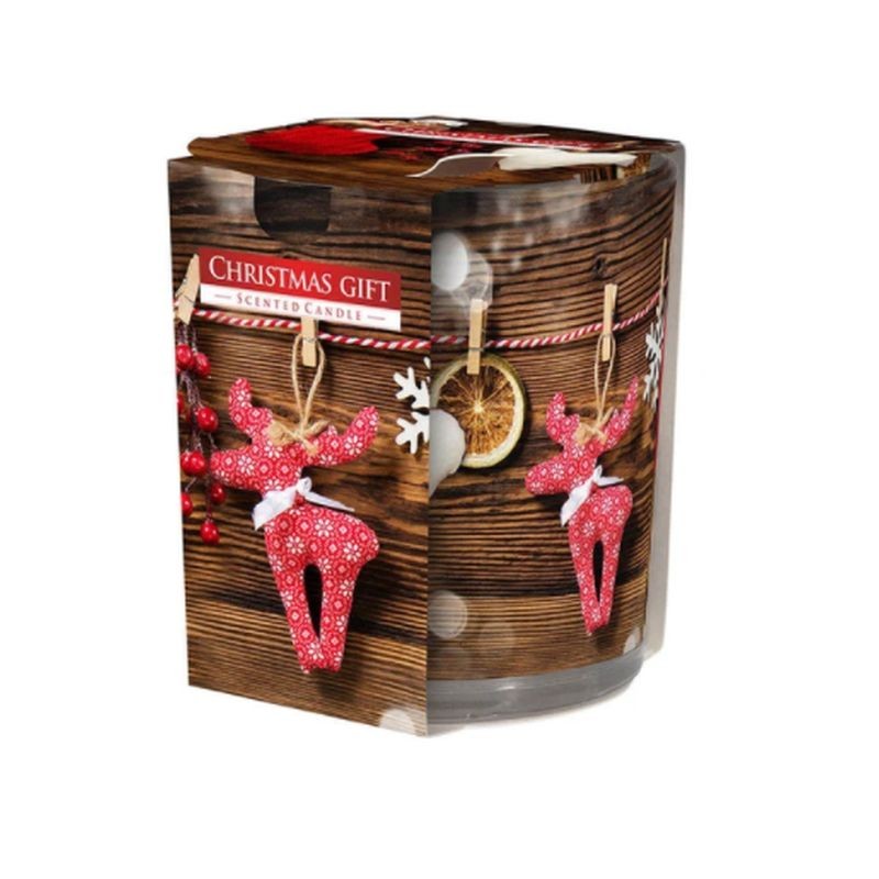 CANDELA PROF. IN VETRO DIS. NATALE L44 EAN 5906927021935 INGROSSO CANDELE PER LA CASA