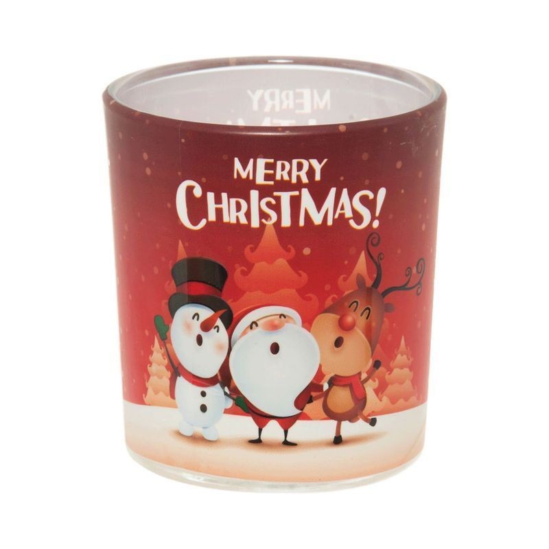 CANDELA PROF. IN VETRO DIS. NATALE L45 EAN 5906927021973 INGROSSO CANDELE PER LA CASA