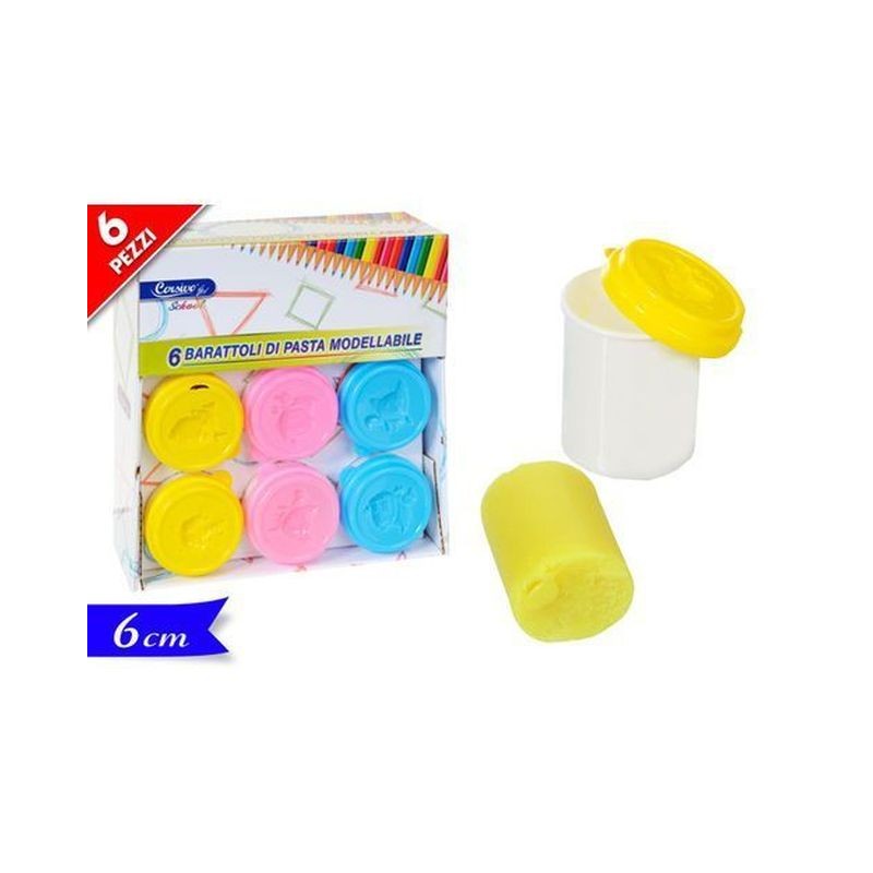 SET 6 BARATTOLI PASTA MODELL.ASS EAN 8032732097944 INGROSSO PASTA PER MODELLARE DIDO