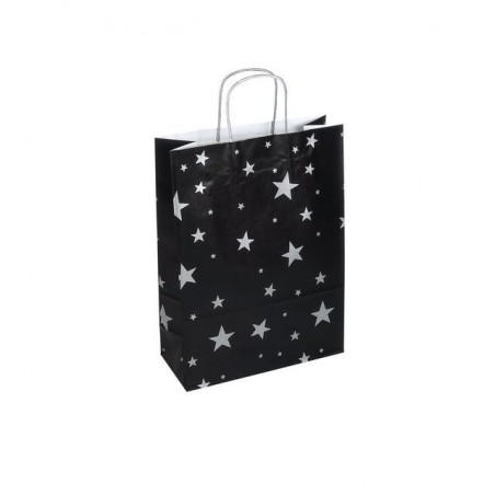 SHOPPER XMAS ARGENTO CM. 36X41 EAN 8010598364394 INGROSSO SACCHETTI E SHOPPER NATALIZI