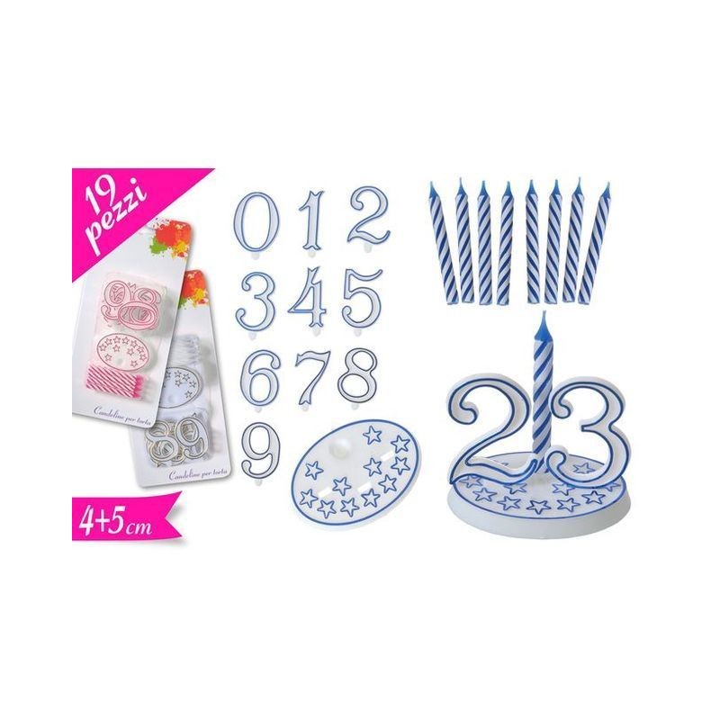 CANDELA SET 19PZ ASS EAN 8055329065706 INGROSSO CANDELE COMPLEANNO