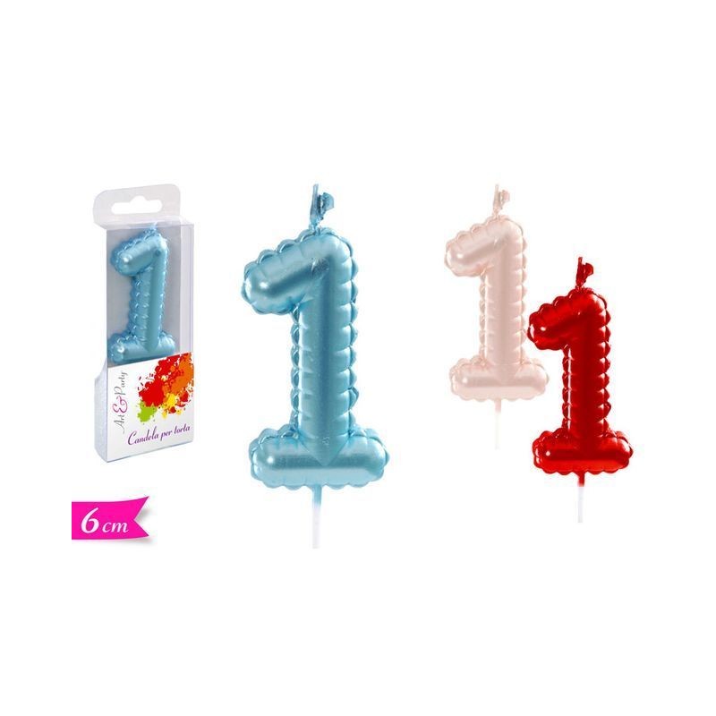 CANDELA N. 1 ASS. EAN 8055329327095 INGROSSO CANDELE COMPLEANNO