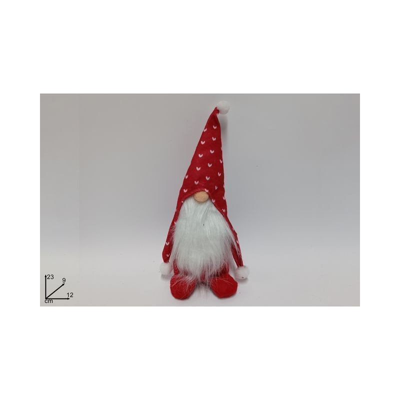 GNOMO DI NATALE 23CM EAN 8053482224381 INGROSSO PUPAZZI E GNOMI NATALIZI