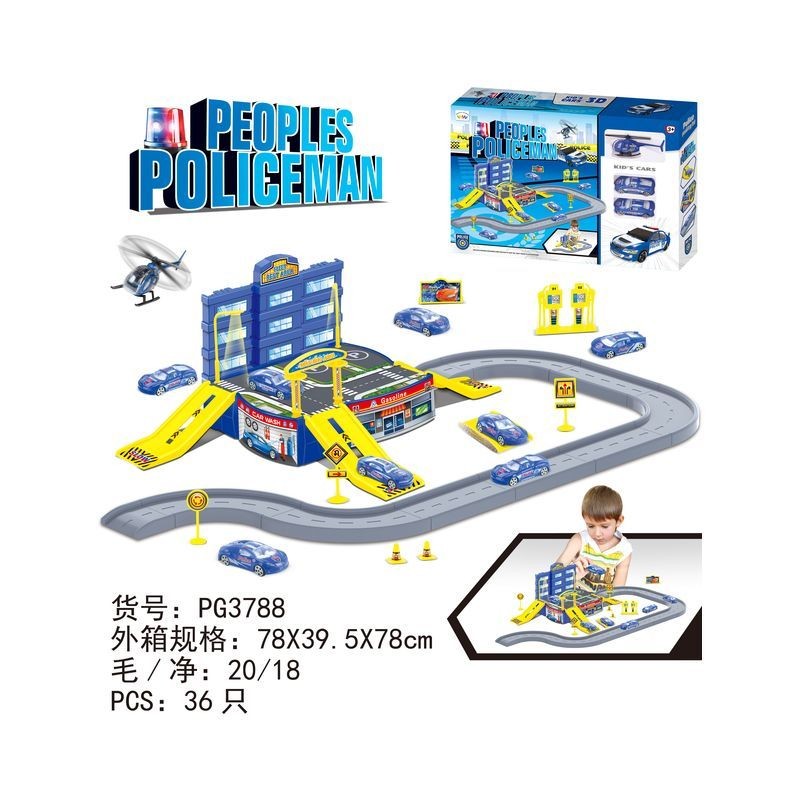 PARCHEGGIO POLIZIA C/ACC PEOPLES POLICEM EAN 8021029955661 INGROSSO GARAGE MODELLINI AUTO