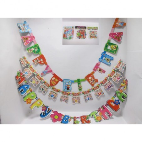 FESTONE BUON COMPLEANNO HAPPY BIRTHDAY EAN 8021029802958 INGROSSO FESTONI PER PARTY