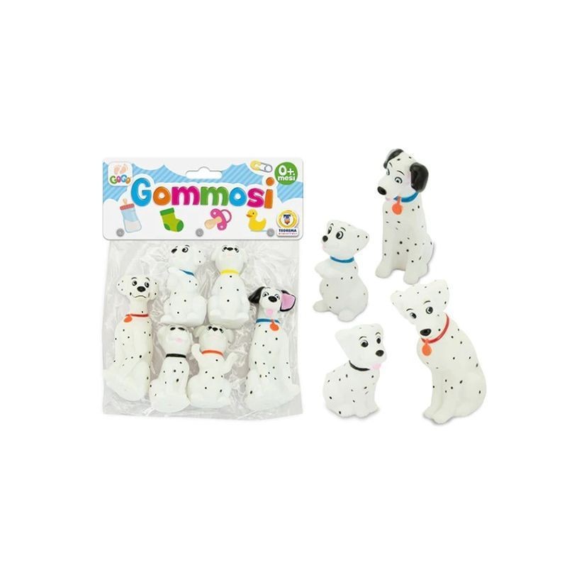 GOMMOSI CANI DALMATA 6 PZ - GOGO EAN  INGROSSO BUSTE VINILE PRIMA INFANZIA