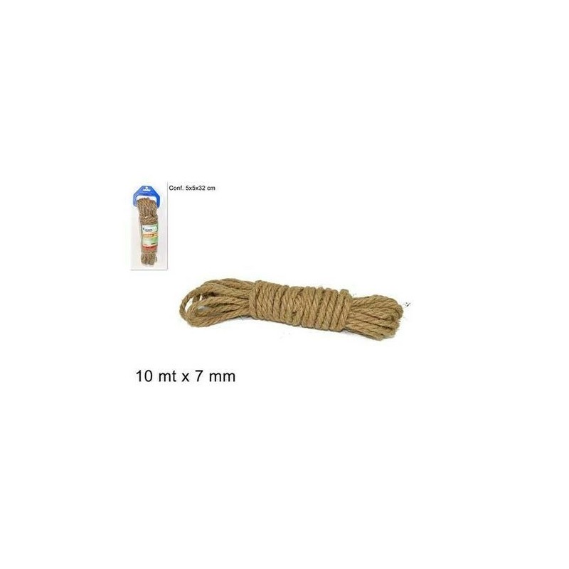 CORDA JUTA 7MM X 10MT EAN 8034048364383 INGROSSO CORDE E FASCETTE