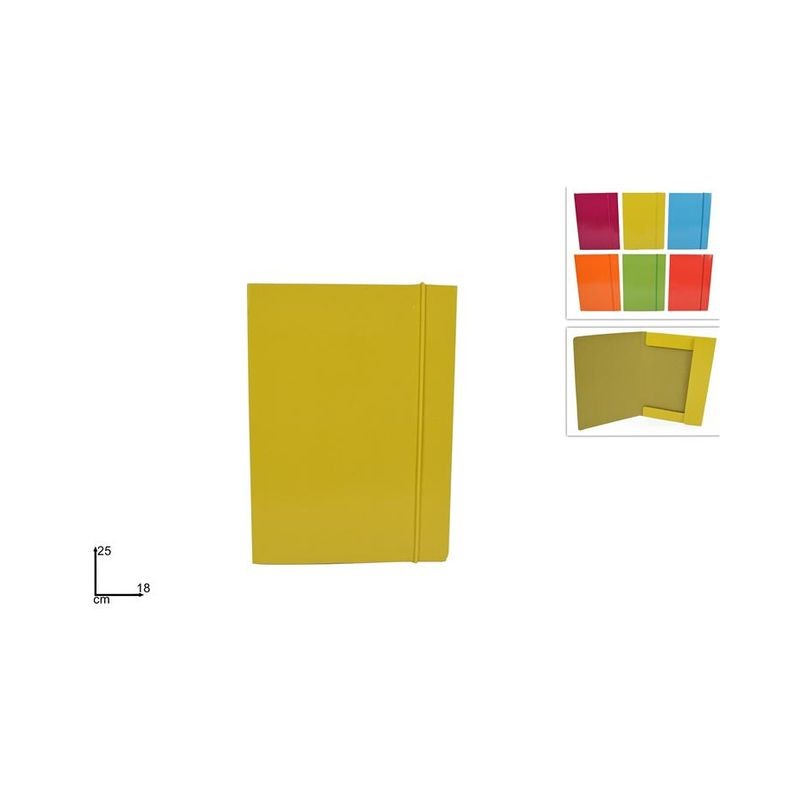 CARTELLINA C/ELASTICO 25X18CM COL.ASS. EAN 8034048400913 INGROSSO CARTELLINE