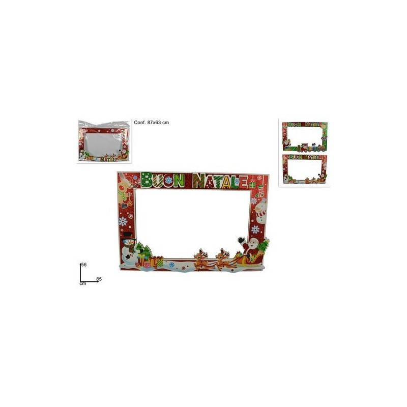 CORNICE SELFIE/PHOTO BOOTH BUON NATALE H H9272-2/BUON NATALE EAN 8033113884399 INGROSSO OGGETTISTICA NATALIZIA