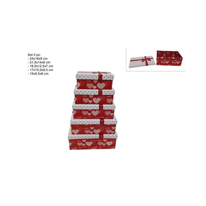 SCATOLE SET 5 PEZZI SAN VALENTINO EAN 8053482226125 INGROSSO SAN VALENTINO