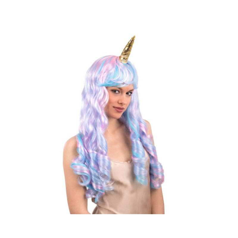 PARRUCCA UNICORNO IN SCATOLA PVC EAN  INGROSSO PARRUCCHE E BARBE DI CARNEVALE
