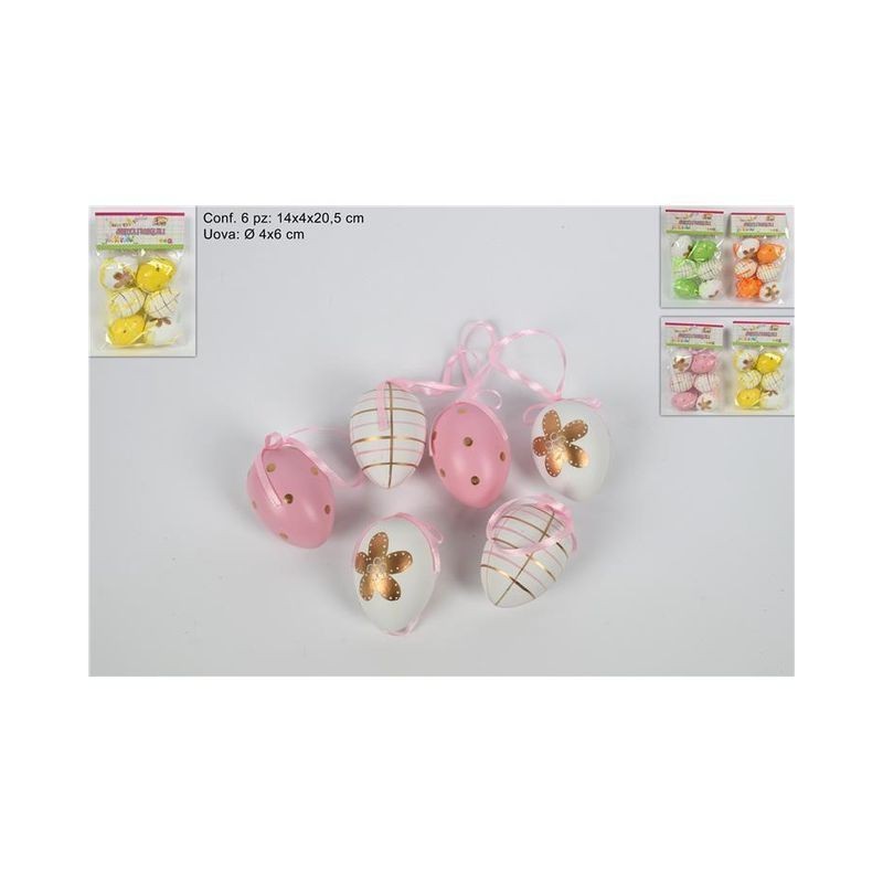 AOOENDINI UOVA DECORATE SET 6PZ ASS EAN 8033113946929 INGROSSO DECORAZIONI PER PASQUA