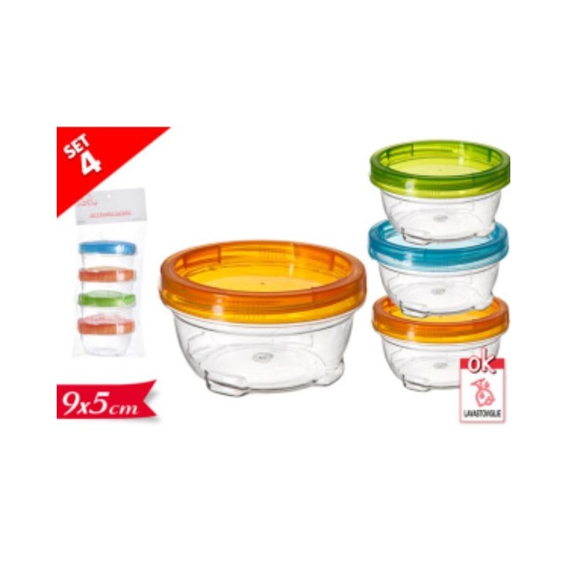 SET 4 BARATTOLI EAN 8032732209804 INGROSSO CONTENITORI PER ALIMENTI