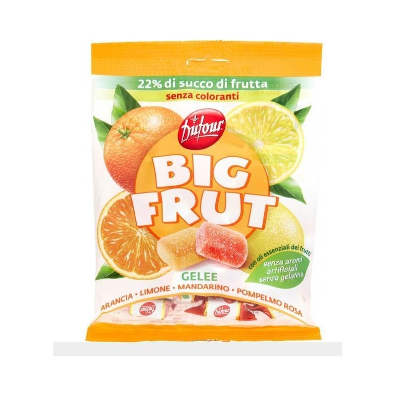 BIG FRUIT GELEE ARANCIA LIMONE 39G AST. EAN 8004610116269 INGROSSO CARAMELLE