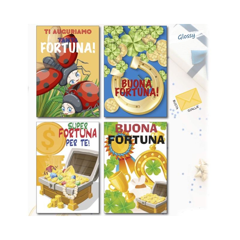 BIGLIETTO BUON COMPL. - TANTA FORTUNA EAN 8056860792786 INGROSSO BIGLIETTI COMPLEANNO